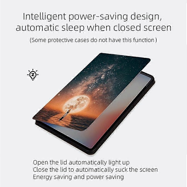 Til Samsung Galaxy Tab S7 FE/Tab S7+/Tab S8+ Etui Mønsterprint PU Læder Flip Cover med Støttefod Multicolor Style F