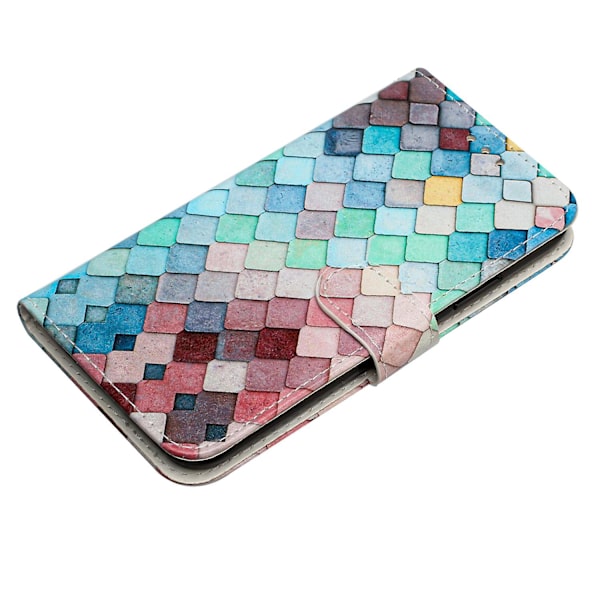 Til Oppo A79 5g / A2 5g Etui Mønsterprint Støtteben Magnetisk Lås Telefoncover Grids