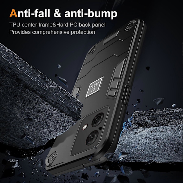Motorola Moto G84 5G puhelinkotelo TPU+PC iskunkestävä kestävä suojus Multicolor Style A