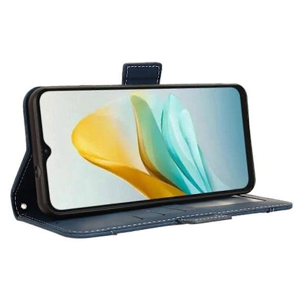 ZTE Blade A53 Pro -kotelo, naarmuuntumaton PU-nahkainen puhelimen suojus lompakkotelineellä Multicolor Style D