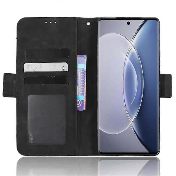 For vivo X90 Pro 5G Multiple Card Slots PU Leather Phone Cover Stand Wallet Phone Case Multicolor Style A