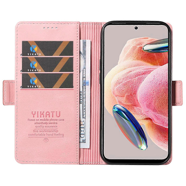 YIKATU YK-005 Xiaomi Redmi Note 12 4G -puhelimelle, ihonmyötäinen suojakotelo PU-nahkainen lompakkokotelo jalustalla Multicolor Style G