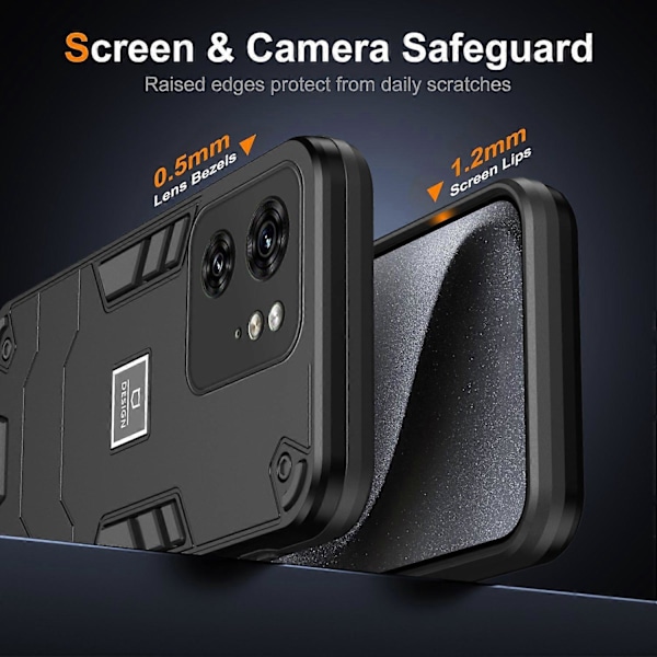 Robust hybridt, stødsikkert cover til Motorola Edge 40 5G - hård PC, blød TPU Multicolor Style A