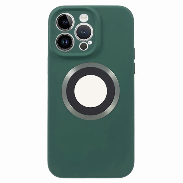 Til iPhone 14 Pro Silikone+PC Slim Cover Kompatibelt med MagSafe Logo Visning Stødsikkert Telefoncover Multicolor Style K
