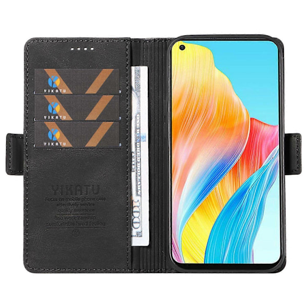 YIKATU YK-005 Oppo A78 4G PU-nahkalompakkokotelo, pehmeäpintainen jalustallinen suojakotelo Multicolor Style E