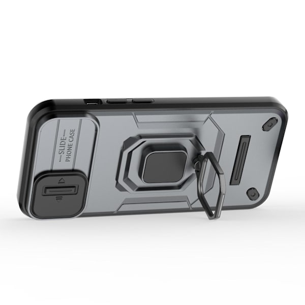 Mobilskal för Iphone 14 Plus, PC+tpu Phone case Skjutobjektiv Skydd Stöd cover Grey