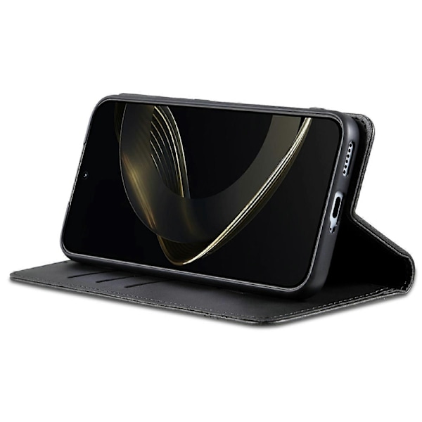 AZNS Fodral för Samsung Galaxy A56 5G, Kohudstruktur PU Läder Plånbok Telefonfodral - Grön Multicolor Black
