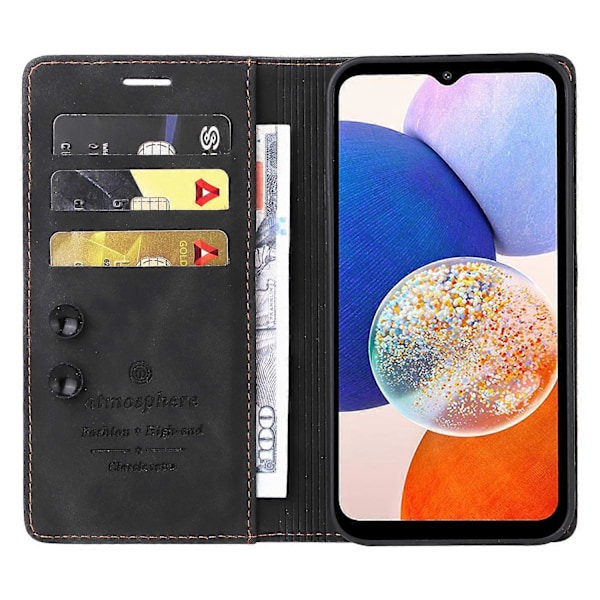 006-serien Fodral för Samsung Galaxy A14 5G/A14 4G Läderplånbok med sugproppsstängning Multicolor Style B