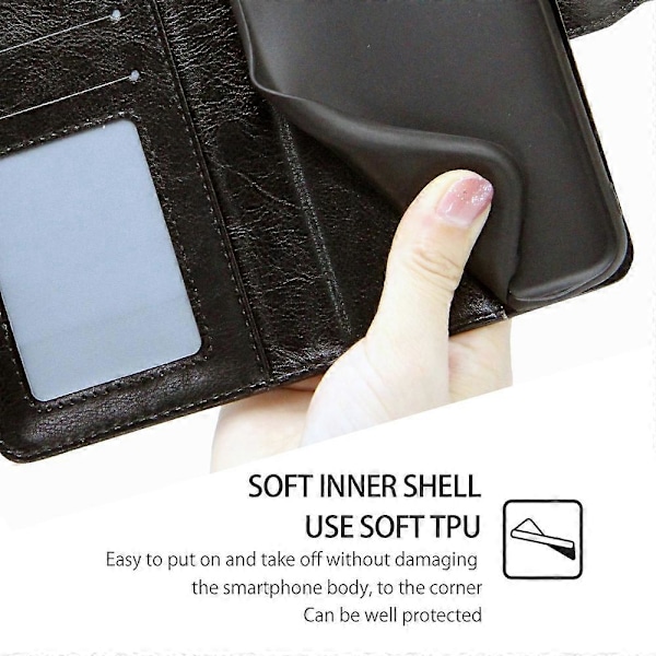Plånboksfodral med Ställ Stöttåligt Texturerat PU-Läder+TPU Mobilskal för Oppo A1 5G/A98 5G/F23 5G