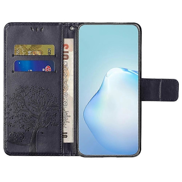 Til Motorola Moto G35 5G Etui PU Læder Ugle Træ Præget Tegnebog Telefon Cover Multicolor Style B