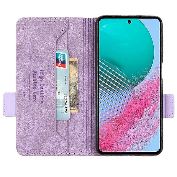 Til Samsung Galaxy M54 5G/F54 5G Wallet Telefon Cover Hardware Dekor PU Læder Cover med Støttefod Multicolor Style D