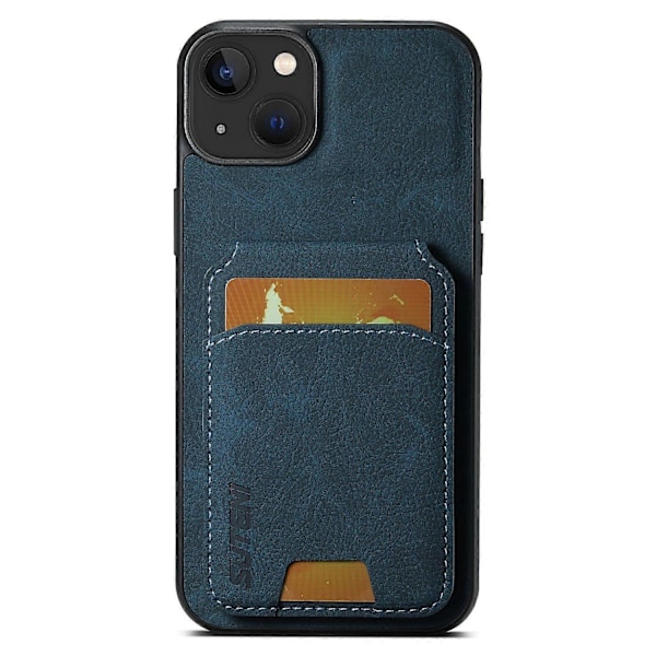 SUTENI H02 Mobilskal för iPhone 14 Plus, Anti-fall Läder Skyddande Baksida Multicolor Style A