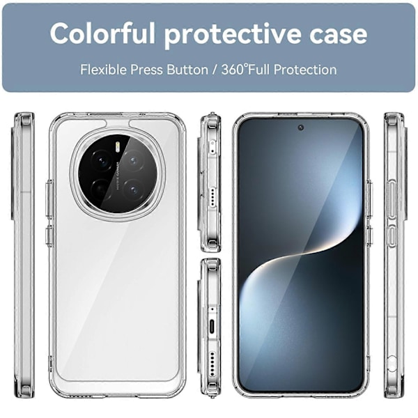 Honor Magic7 5G -kotelo TPU+akryyli Suojaava Läpinäkyvä Puhelinkuori Multicolor Transparent