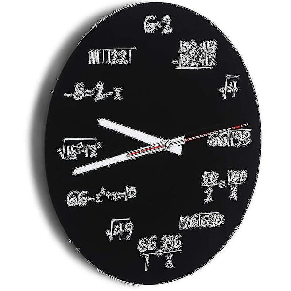 Akrylväggklocka Creative Math Unik Design Rolig Formula Clock