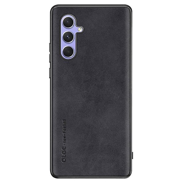 För Samsung Galaxy A54 5g Anti-halk phone case Pu Läder Soft Tpu Stötsäkert cover Black