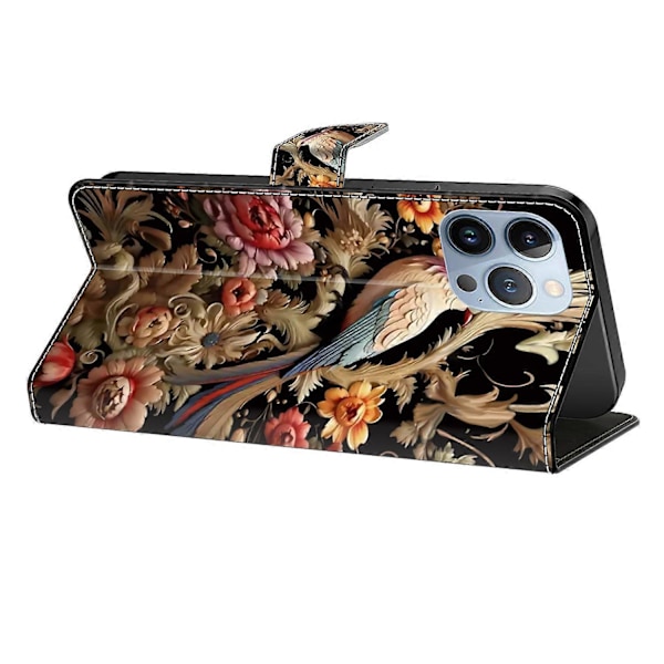 iPhone 16 Pro Max -kotelo PU-nahkainen lompakkokotelo seisontatoiminnolla Multicolor Style D