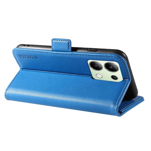 YIKATU YK-003 Læder Wallet Case med Magnetisk Side Lukning til Xiaomi Redmi Note 13 4G Multicolor Sky Blue