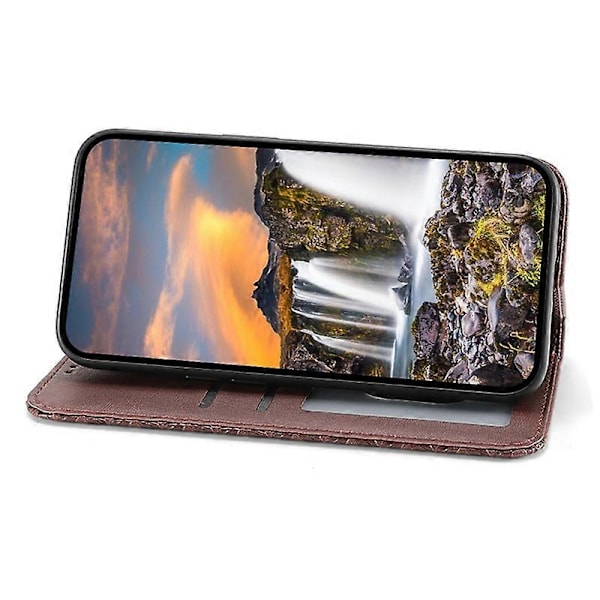 Til Oppo A58 4G Etui Præget PU Læder Telefon Cover med Wallet Stand Multicolor Style F