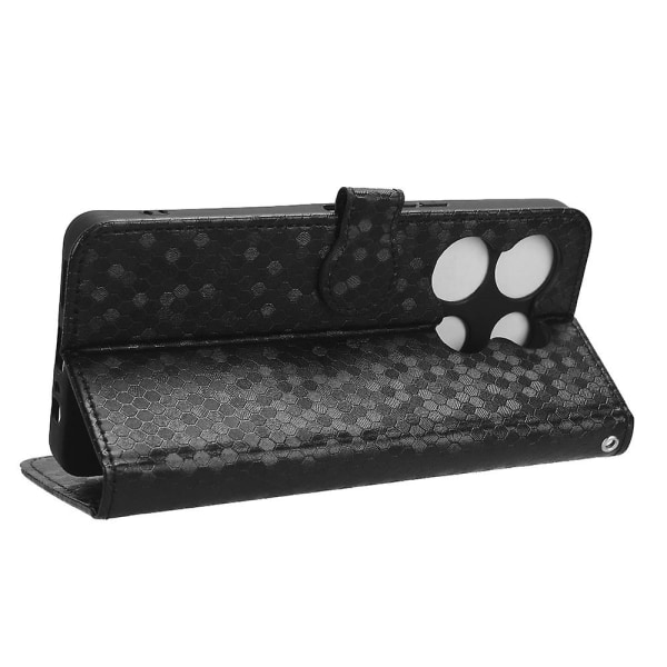 Til Infinix Note 30 Vip 5g Telefon Wallet Etui Dot Præget Stativ Pu Læder Cover Black