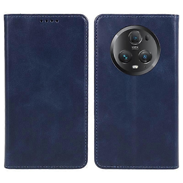 Honor Magic5 Pro Vasikannahka Pintainen Iskunkestävä PU-nahkainen Suojakotelo Käännettävä Jalustallinen Lompakkokotelo Multicolor Style D