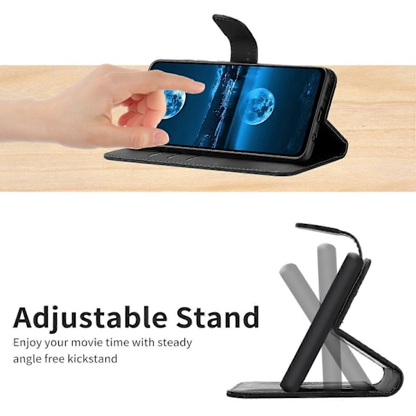 Til Samsung Galaxy A05 4G Etui PU Læder Præget Linje Telefon Stand Cover Multicolor Style C