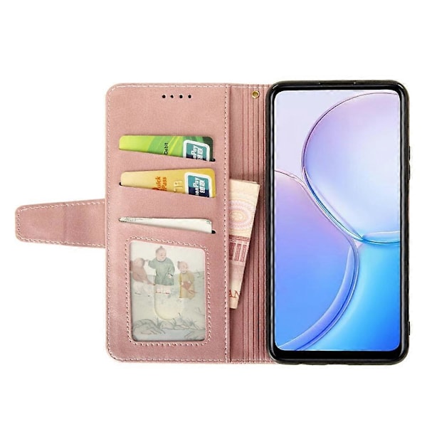 IDEWEI Fodral för Xiaomi Redmi A3 4G/Poco C61 4G Kalvtextur Plånbok PU Läder Flip Telefonfodral Multicolor Style E