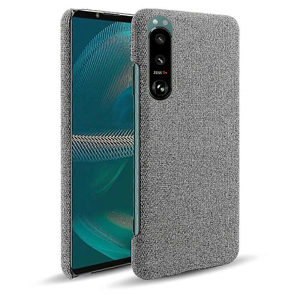 KSQ Tygbelagd Plast Välskyddande Baksida Skal för Sony Xperia 5 III 5G Multicolor Style C