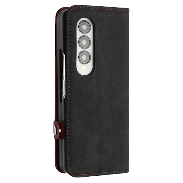 För Samsung Galaxy Z Fold3 5g Pu Läder Phone case Korthållare Cover Red