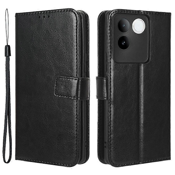 Til vivo S17e 5G Anti-fingeraftryk Telefonetui Wallet PU Læder Mobiltelefon Stand Cover Multicolor Style A