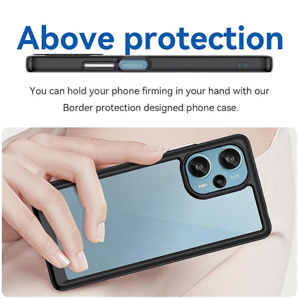 Suojakotelo Xiaomi Redmi Note 12 Turbo/Poco F5 5G -puhelimelle TPU+Akryyli Naarmuuntumaton Kuori Multicolor Style A