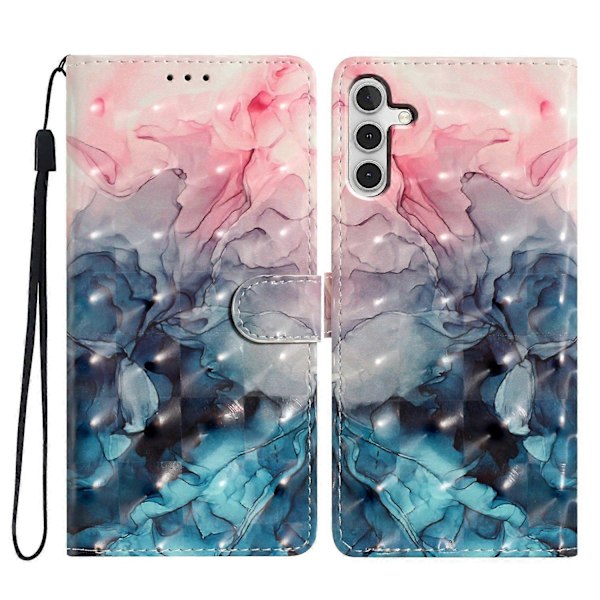 Plånboksfodral för Samsung Galaxy A15 5G PU-läder 3D-mönster Tryckt Telefonskal Multicolor Style I