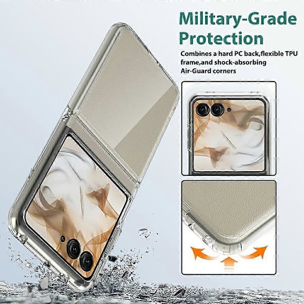 For Motorola Razr 2024 Deksel TPU + Akryl Klar Telefondeksel, Integrert Design