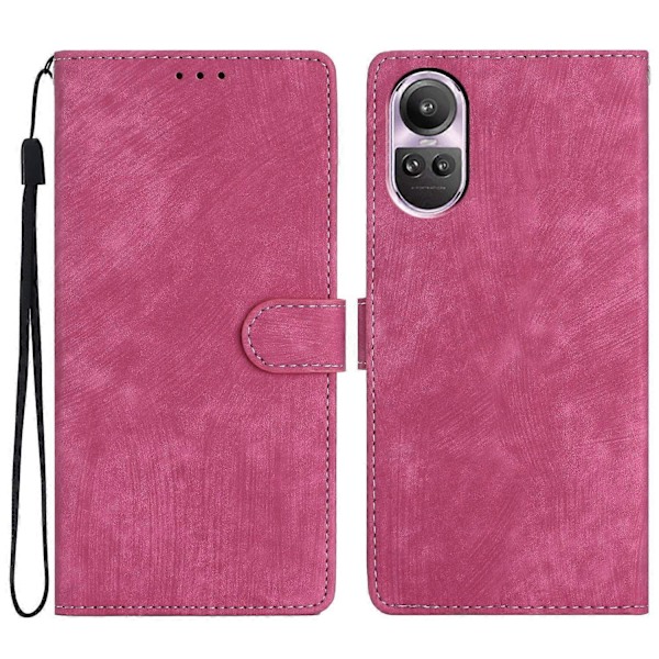 For Oppo Reno10 5G (Global)/Reno10 Pro 5G (Global) Deksel Solid Farge Telefon Lærdeksel Multicolor Style H