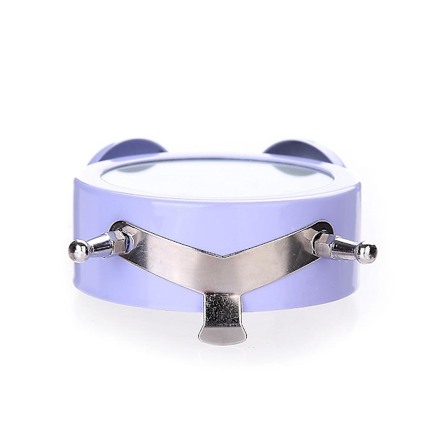 Twin Bell Tyst legering rostfri metall väckarklocka Purple