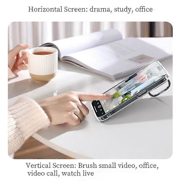 SULADA Skal för iPhone 15 Pro med Kamerastöd, Transparent TPU+PC Telefonskydd Multicolor Style C