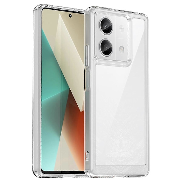 Fodral för Xiaomi Redmi Note 13 5G, färgglad TPU-ram + genomskinlig akryl baksida Multicolor Transparent