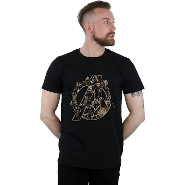 Marvel Avengers Infinity War Marvel Logo T-shirt til mænd, voksen S-3xl Txu127 Black M