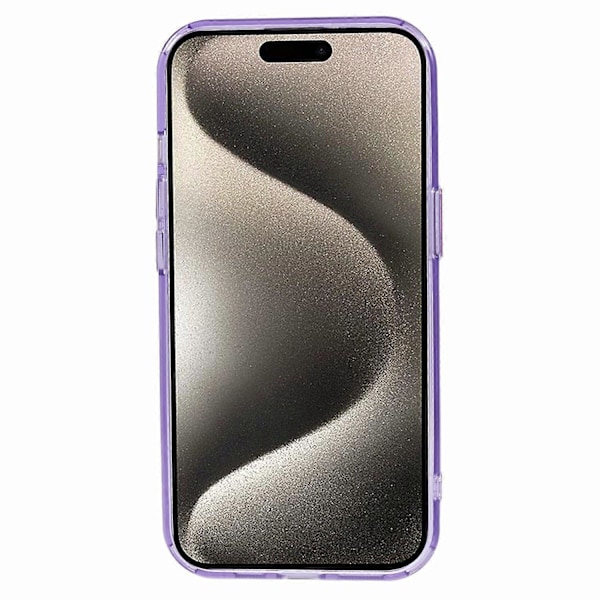 Läpinäkyvä TPU+PC suojakuori iPhone 15 Plus -puhelimelle, näkymätön jalusta ja magneettinen puhelinkuori Multicolor Style B