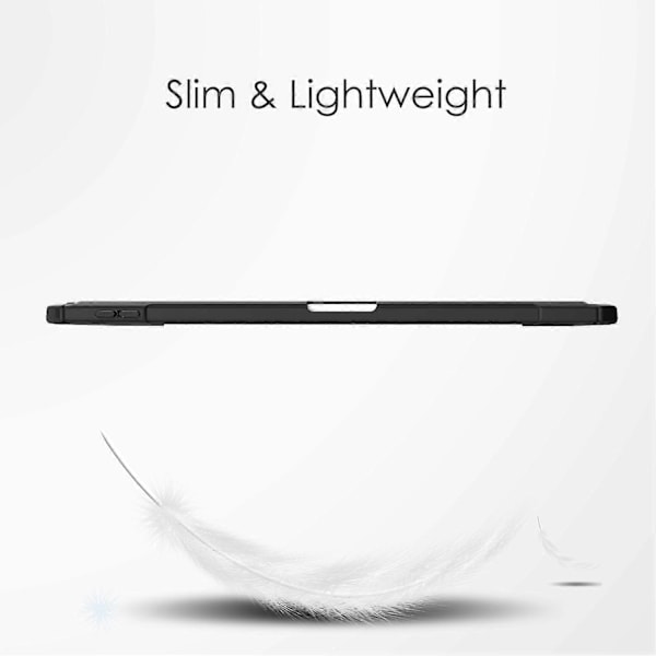 Klar taske i PU-læder med automatisk våge-/dvalefunktion og penholder til iPad Air 11 (2024) - Grøn Multicolor Black