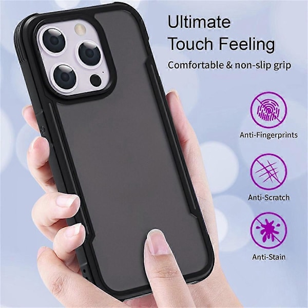 iPhone 16 Pro -kotelo PC+TPU Iskunkestävä Ihonmyötäinen Puhelimen Takakuori - Vihreä Multicolor Black