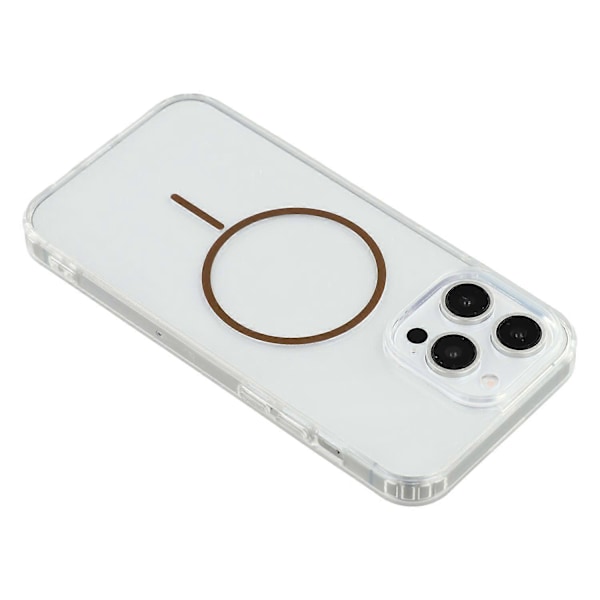 Magnetiskt skal för iPhone 15 Pro Max Akryl TPU Klar Baksida Multicolor Coffee