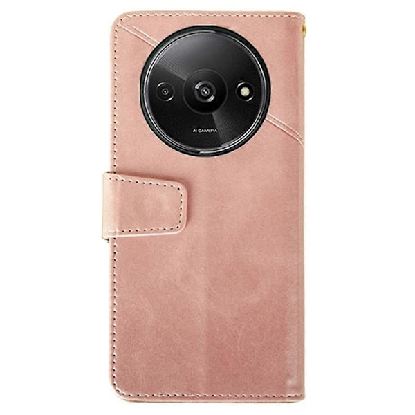IDEWEI Fodral för Xiaomi Redmi A3 4G/Poco C61 4G Kalvtextur Plånbok PU Läder Flip Telefonfodral Multicolor Style E