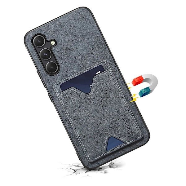 DENIOR Samsung Galaxy A34 5G PU-nahkapäällysteinen TPU-kotelo, jossa on jalusta ja korttipidike, takakuori Multicolor Style C