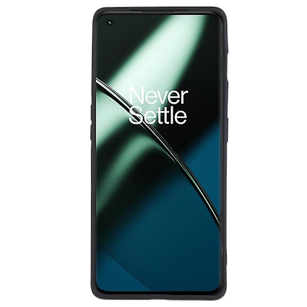 Mjukt Tpu phone case för Oneplus 11 5g , dubbelsidigt matt skyddande cover Black