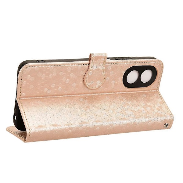 För Oppo A38 4G Fodral PU Läder Präglat Vikbart Ställ Mobiltelefon Skal Multicolor Style D