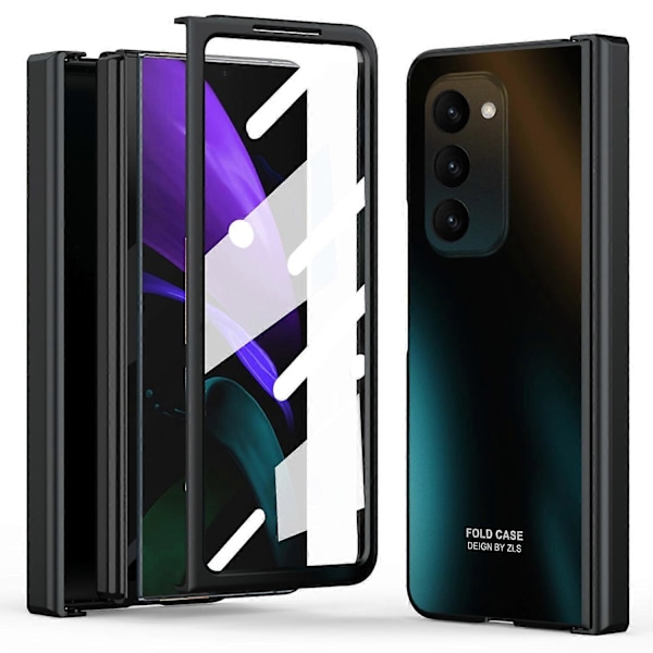 Kova PC-puhelinkotelo Samsung Galaxy Z Fold2 5G -puhelimelle, suojakuori näytönsuojakalvolla Multicolor Style A