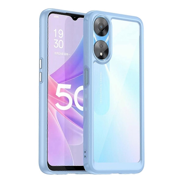Mobilskal för Oppo A58 5G, Dammtåligt TPU+Akryl Telefonskal Skyddande Fodral Multicolor Style C