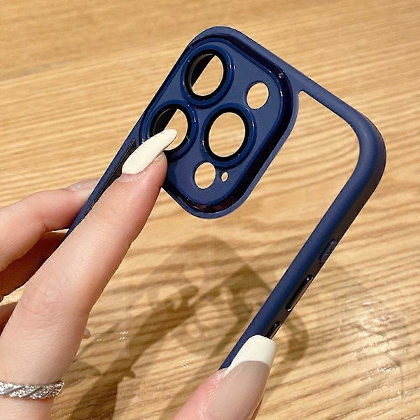 iPhone 15 Pro Max -kotelo, kirkas puhelinkuori, lasi+TPU+PC-hybridisuojus Multicolor Style D