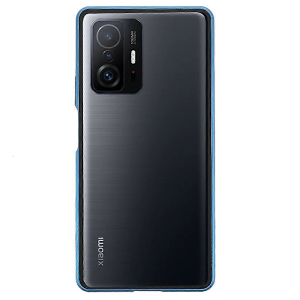 For Xiaomi 11T/11T Pro Magnetisk Lukking Telefondeksel Metallramme+Dobbeltsidig Herdet Glass Deksel