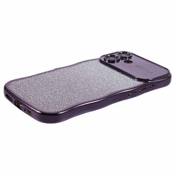 iPhone 16 -kotelo Gradient Glitter TPU -puhelinkuori sähköpinnoitetulla kiharakehyksellä Multicolor Style F